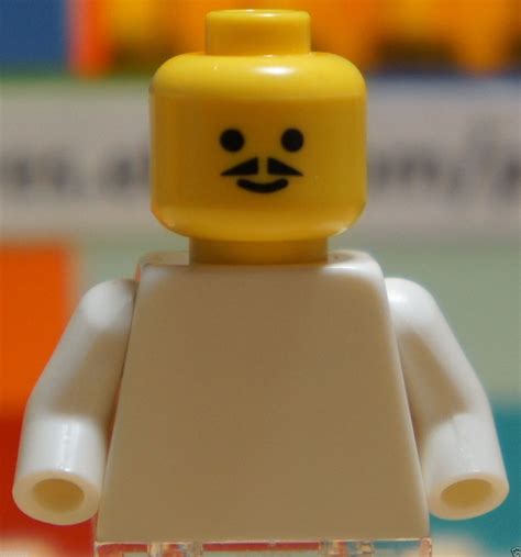 Lego Head Face Happy Guy Classic Smiley W Moustache Part For
