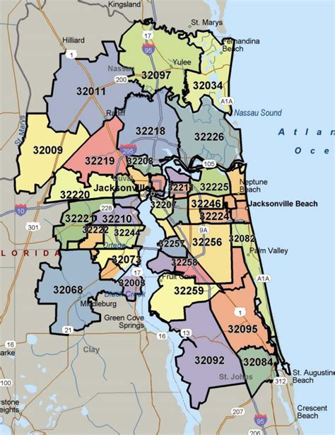 Duval Zip Code Map