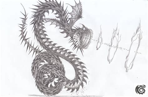 Screaming Death Dragon Sketch Coloring Page