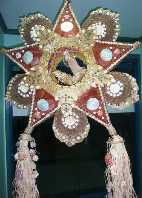 Stunning Christmas Lantern Parol Crafted With Abaca And Shells