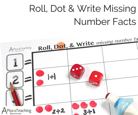 Roll And Dot Numbers Math Activity Free Subitzing Game