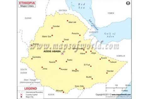 Buy Ethiopia Map With Cities