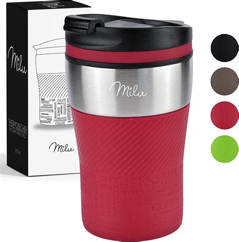 Milu Travel Mug Insulated Mug Coffee Mug To Go 210ml 100 Leak Proof