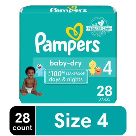 Pampers Baby Dry Baby Diapers Size 4 22 37 Lbs 28 Count Metro Market