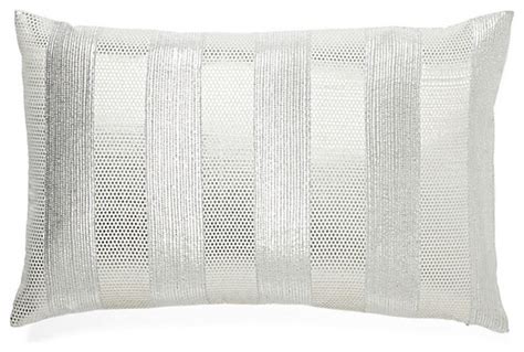 Discover designer patterns, cute styles, accent colors and other decorative pillows to redefine any space. White Silver Shiny Pillow - Transitional - Decorative ...