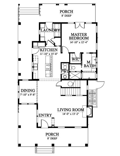 Awesome building drawing plan elevation section pdf cross of house plan elevation and section drawings pics. Beach Bungalow House Plan (C0556) Design from Allison ...