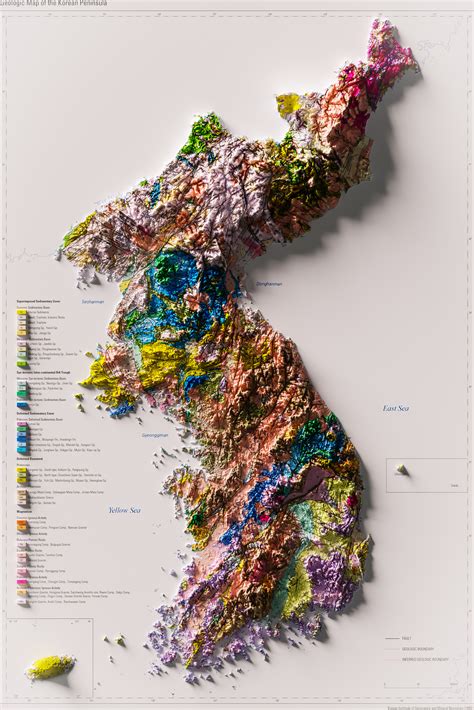 Artstation 3d Geologic Map Of The Korean Peninsula Artworks