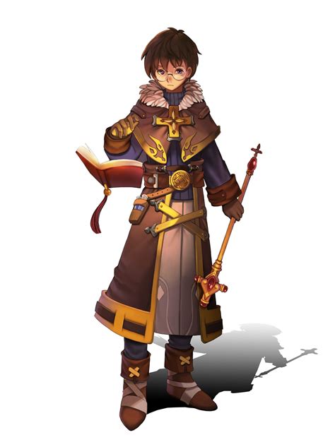 Human Halfling Male Staff Book Character Design Inspiration