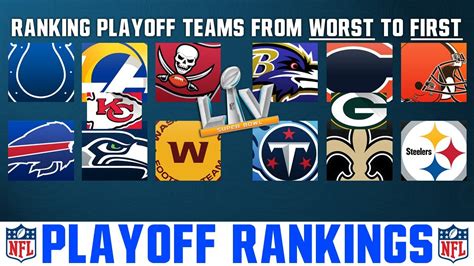 Ranking Every Nfl Playoff Team From Worst To First 2021 Nfl Playoffs