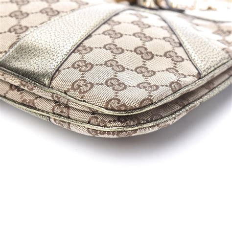 Gucci Monogram Bamboo Chain Tom Ford Shoulder Bag Metallic 576269
