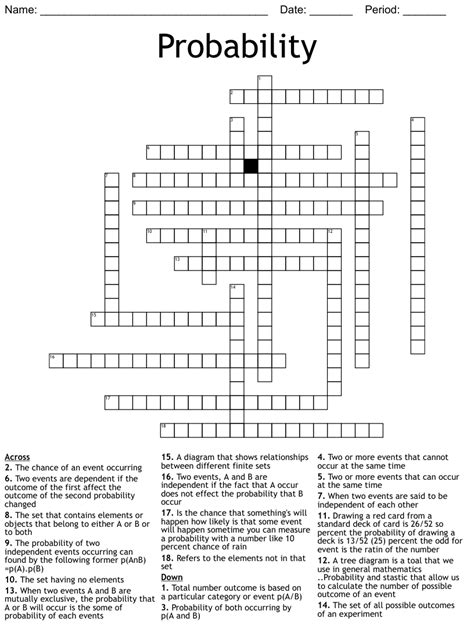 Math Crossword Puzzles For 7th Grade Teach Your Children The 7th