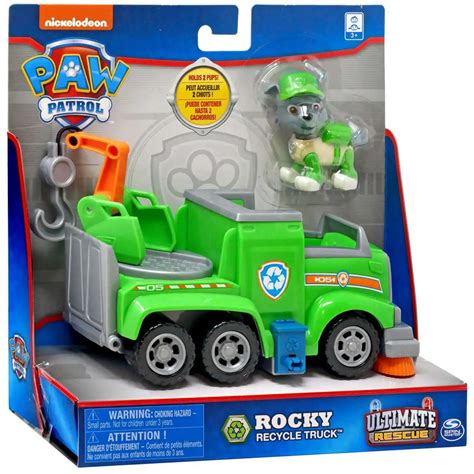 Paw Patrol Ultimate Rescue Rocky Recycle Truck Vehicle Figure 2020 Spin