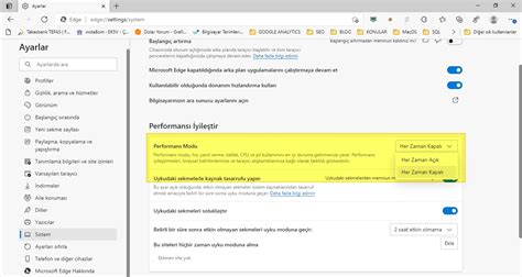 Microsoft Edge De Performans Modu Nasıl Açılır