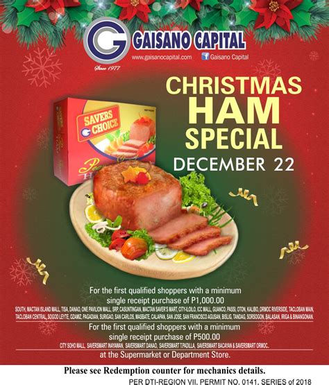 free christmas ham special gaisano capital