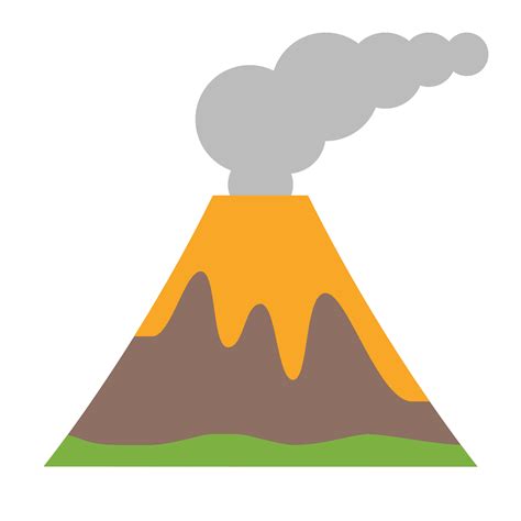 Volcano Icon In Ios Style Adobe Illustrator Graphic Design Volcano Icon