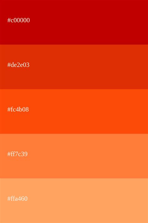 Paleta De Colores Naranja Códigos Y Combinaciones