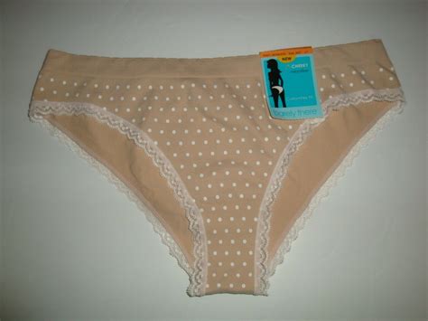 New Barely There Women S Microfiber Cheeky Panty Nude Wth Polka