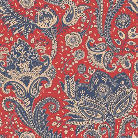 Save on floral paisley pattern. Vector seamless pattern. Indian floral backdrop. Paisley ...