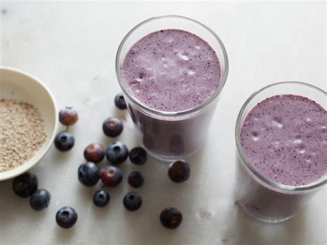 Blueberry And Chia Seed Smoothie Recipe Via Food Network Nutritious