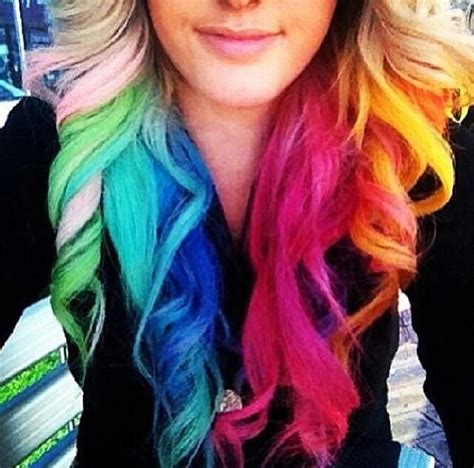 33 Hq Photos Blonde Hair With Rainbow Tips Rainbow Tips On Blonde