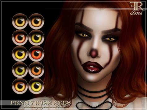 Fashionroyaltysims Frs Pennywise Eyes Clown Halloween Costumes Scary