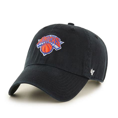 New York Knicks Nba 47 Clean Up Hat Black Adjustable Sportbuff