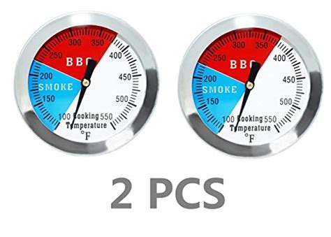 2 Inch Bbq Thermometer Gauge 2 Pcs Charcoal Grill Pit Smoker Temp Gauge