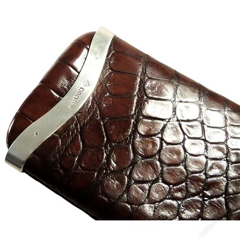 Antiques Atlas Victorian Crocodile Leather And Silver Cigar Case