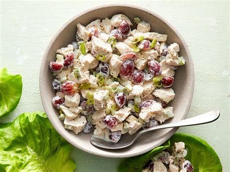 The perfect chicken salad has a few critical components: Tangy Chicken Salad With Grapes Recipe - Cooking Light