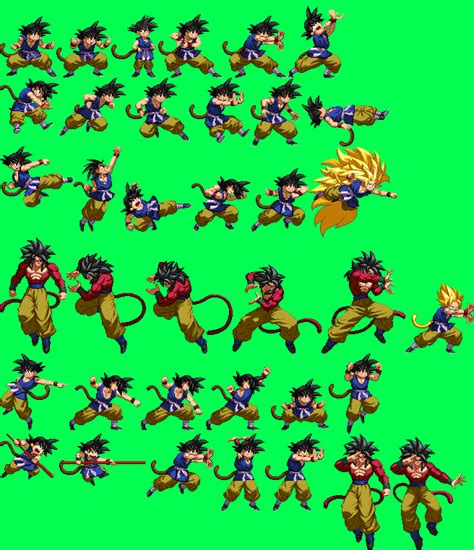 Goku Sprite Sheet By Therealgokublackfan On Deviantart Images