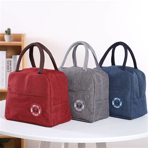 Tureclos Women Men Cute Lunch Bags Tote With Net Bag Insulated Tin Foil