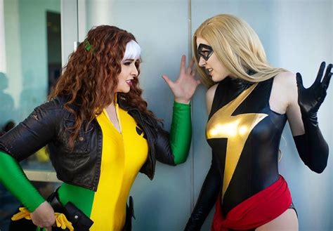 ms marvel and rogue cosplay