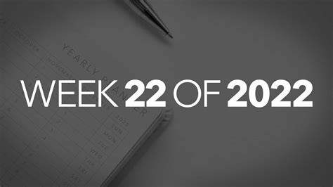 List Of National Days For Week 22 Of 2022