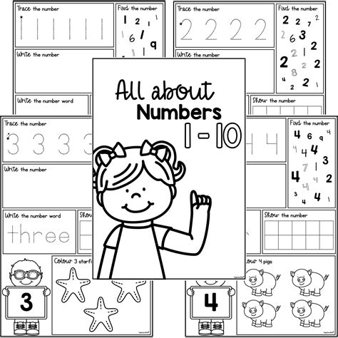 All About Numbers 1 10 Booklet State Fonts Top Teacher