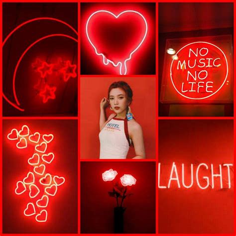 Joy Red Neon Aesthetic ⚘ Red Velvet Amino