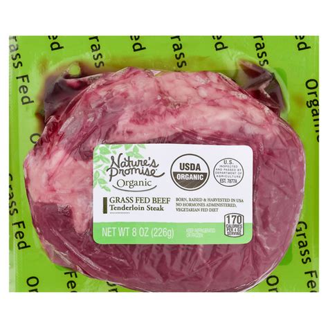 Save On Natures Promise Organic Beef Tenderloin Filet Steak Grass Fed