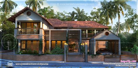 Kerala Model Contemporary House Elevation Indian House Plans