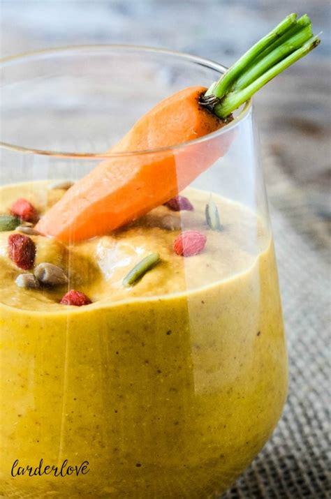 Super Healthy Carrot Turmeric And Ginger Smoothie Recipe Larder Love