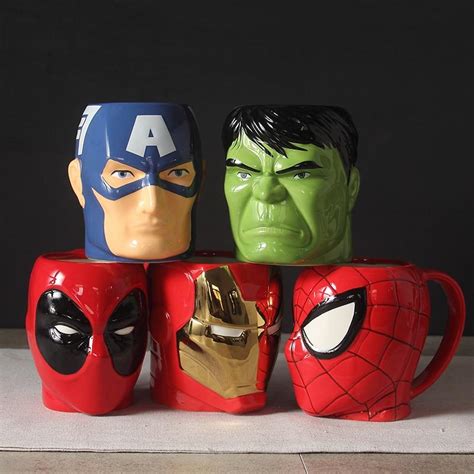 Fashion Super Iron Man Hero And Batman Spiderman Ceramic Coffee Mug