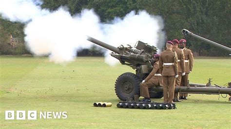Colchester Formal 21 Gun Salute Marks Proclamation Of The King Bbc News