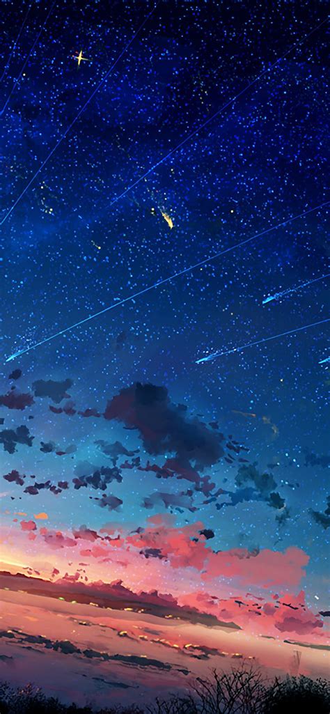 Download Anime Scenery Horizon Shooting Star Sunset 4k Wallpaper By