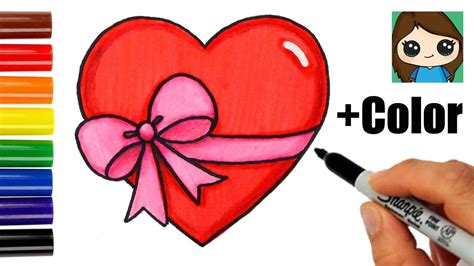 How To Draw A Heart With A Bow At How To Draw