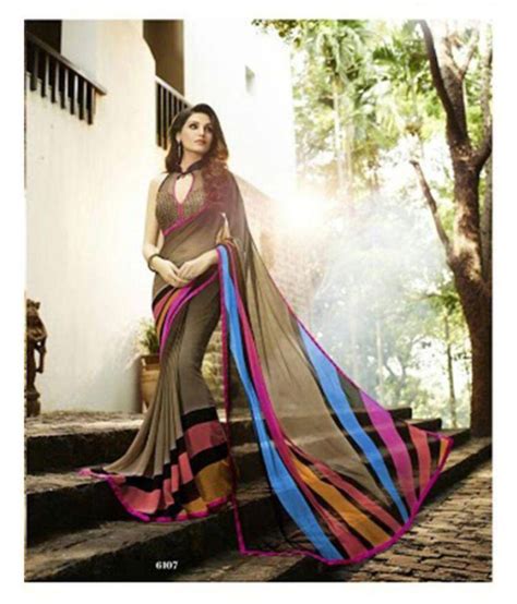 designer sarees sari multicoloured georgette saree buy designer sarees sari