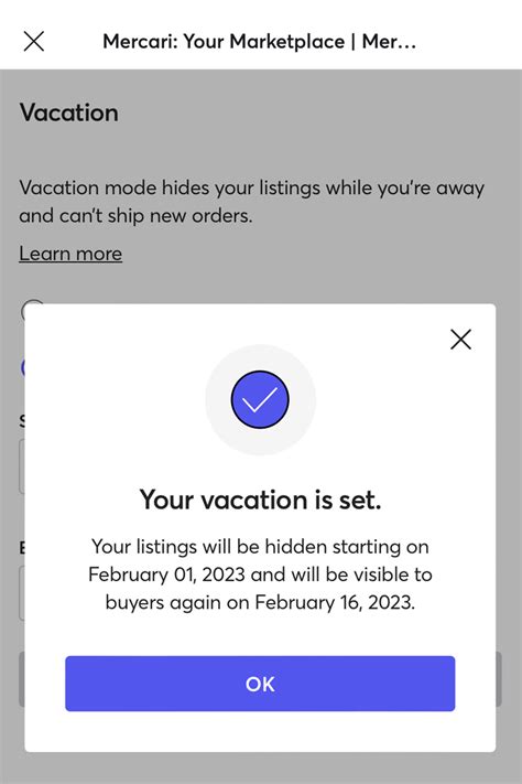 Mercari Vacation Mode: Your All Inclusive Guide