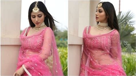 Mouni Roy S Blush Pink Lehenga Set Is Perfect Fit For A Stunning Traditional Look Fashion