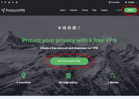 how to create a free vpn account protonvpn support