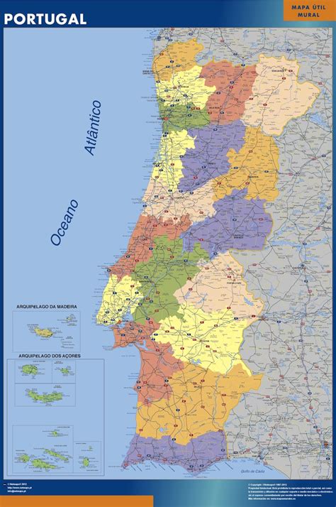Click on the mapa pequeno politico portugal 2007 to view it full screen. Mapa Portugal | Mapas Murales de España y el Mundo