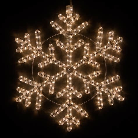 Snowflakes And Stars 24 Led 42 Point Snowflake Warm White Lights