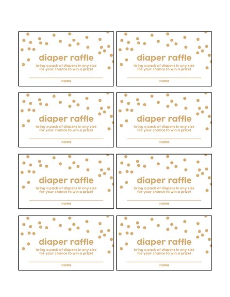 Diaper Raffle Tickets Printable Printable Word Searches