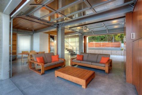 15 Home Garages Transformed Into Beautiful Living Spaces Garage Door